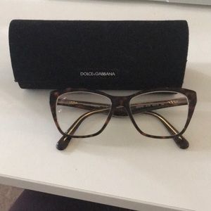 Dolce and Gabbana tortoise shell glasses.